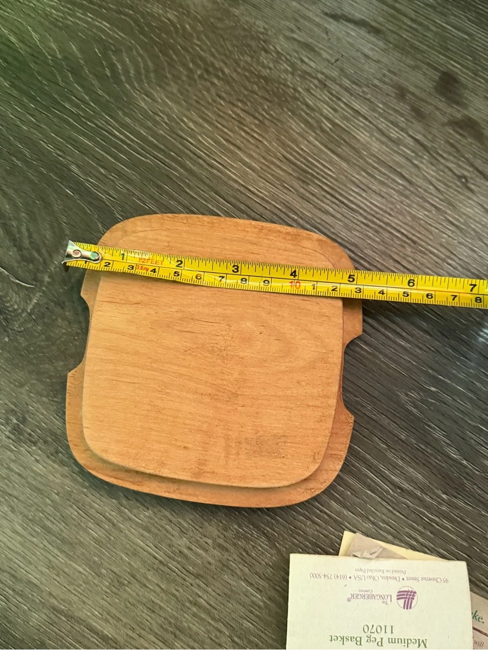 Longaberger medium peg basket lid